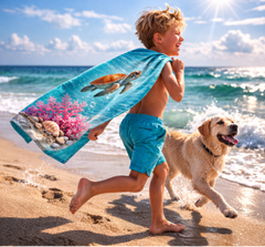 Tropical Sea Turtles Paradise - Beach Towel