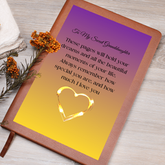 To My Sweet Granddaughter - Graphic Journal With Gift Wrap