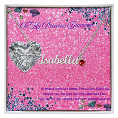 The Diamond - Custom Name Necklace with Birthstone