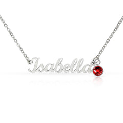 My Only Love - Custom Name Necklace with Birthstone
