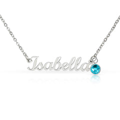 My Only Love - Custom Name Necklace with Birthstone