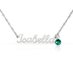 My Only Love - Custom Name Necklace with Birthstone