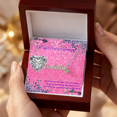 The Diamond - Custom Name Necklace with Birthstone