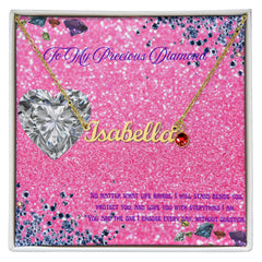 The Diamond - Custom Name Necklace with Birthstone