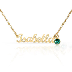 My Only Love - Custom Name Necklace with Birthstone