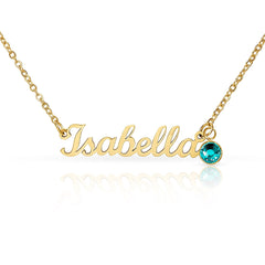 My Only Love - Custom Name Necklace with Birthstone