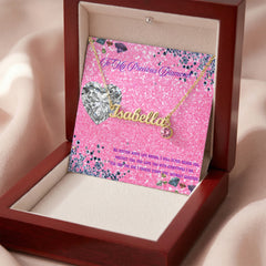 The Diamond - Custom Name Necklace with Birthstone