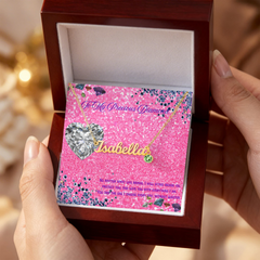 The Diamond - Custom Name Necklace with Birthstone