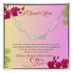 Mother's Love Necklace – Personalized Multiple Names Jewelry for Mom, Family Keepsake Gift