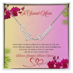 Mother's Love Necklace – Personalized Multiple Names Jewelry for Mom, Family Keepsake Gift