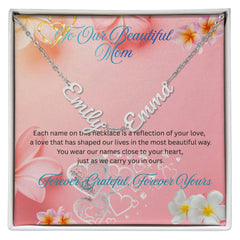 Custom Names Necklace for Mom – Multiple Name Pendant, Meaningful Mother's Day Gift