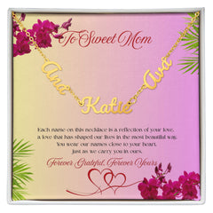 Mother's Love Necklace – Personalized Multiple Names Jewelry for Mom, Family Keepsake Gift