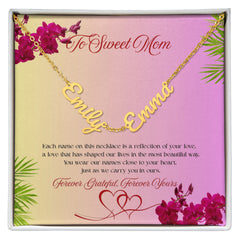 Mother's Love Necklace – Personalized Multiple Names Jewelry for Mom, Family Keepsake Gift