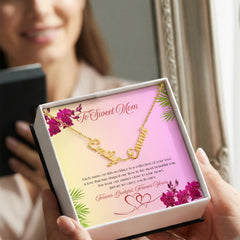 Mother's Love Necklace – Personalized Multiple Names Jewelry for Mom, Family Keepsake Gift
