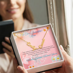 Custom Names Necklace for Mom – Multiple Name Pendant, Meaningful Mother's Day Gift