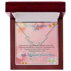 Custom Names Necklace for Mom – Multiple Name Pendant, Meaningful Mother's Day Gift