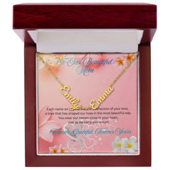 Custom Names Necklace for Mom – Multiple Name Pendant, Meaningful Mother's Day Gift
