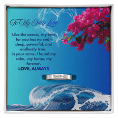 Only Love - Engraved Women's Ring