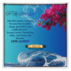 Only Love - Engraved Women's Ring