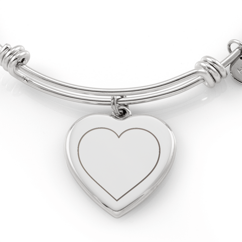 You are My Heart - Engraved Luxury Heart Bracelet