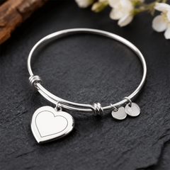 You are My Heart - Engraved Luxury Heart Bracelet