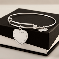 You are My Heart - Engraved Luxury Heart Bracelet