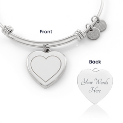 You are My Heart - Engraved Luxury Heart Bracelet