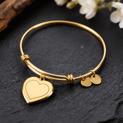 You are My Heart - Engraved Luxury Heart Bracelet