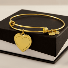 You are My Heart - Engraved Luxury Heart Bracelet