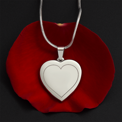 You Are My Heart - Engraved Heart Necklace