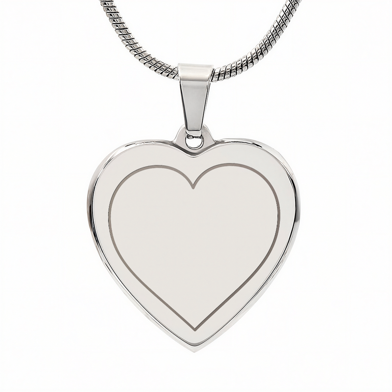 You Are My Heart - Engraved Heart Necklace