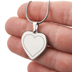 You Are My Heart - Engraved Heart Necklace