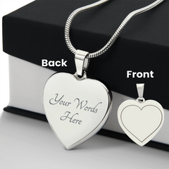 You Are My Heart - Engraved Heart Necklace