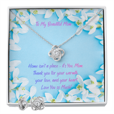 Beautiful Mom - Love Know Necklace & Earring Set (for Mom)