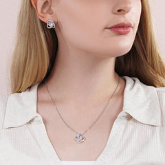 Precious Mom - Love Knot Necklace & Earring Set (for Mom)
