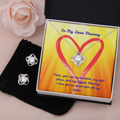 You Are My Sunshine - Love Knot Necklace & Earring Set