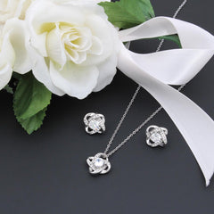Precious Mom - Love Knot Necklace & Earring Set (for Mom)