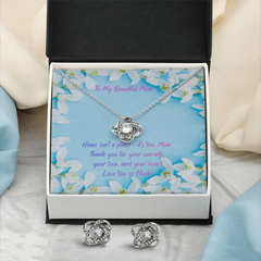 Beautiful Mom - Love Know Necklace & Earring Set (for Mom)