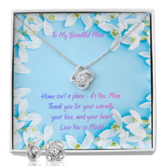 Beautiful Mom - Love Know Necklace & Earring Set (for Mom)