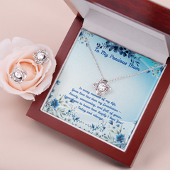 Precious Mom - Love Knot Necklace & Earring Set (for Mom)