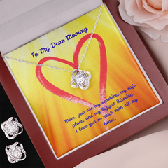 You Are My Sunshine - Love Knot Necklace & Earring Set