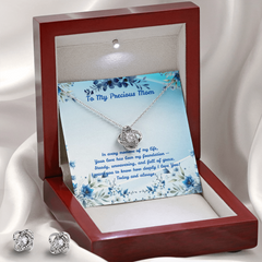 Precious Mom - Love Knot Necklace & Earring Set (for Mom)