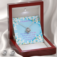 Beautiful Mom - Love Know Necklace & Earring Set (for Mom)