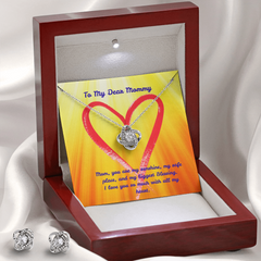 You Are My Sunshine - Love Knot Necklace & Earring Set