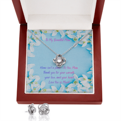Beautiful Mom - Love Know Necklace & Earring Set (for Mom)