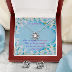 Beautiful Mom - Love Know Necklace & Earring Set (for Mom)