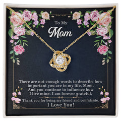 Forever Grateful - Love Knot Necklace (Mom)