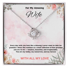 For My Amazing Wife - Love Knot Necklace