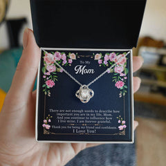 Forever Grateful - Love Knot Necklace (Mom)