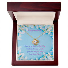Home is My Mom - Love Knot necklace (for Mom)